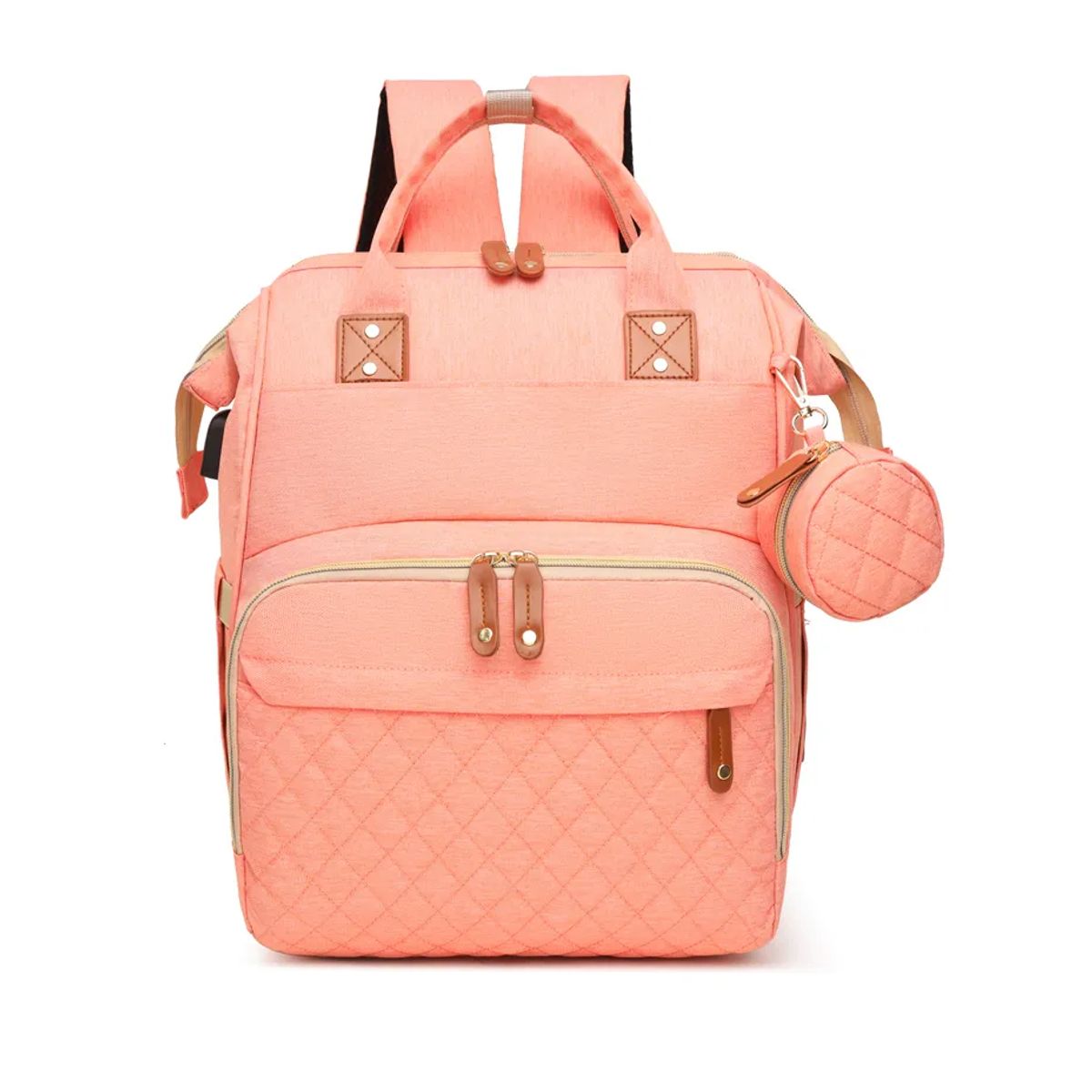KIDSHOP - Pañalera Multifuncional Morral Bolso Bebe Mochila JQ-1 Coral