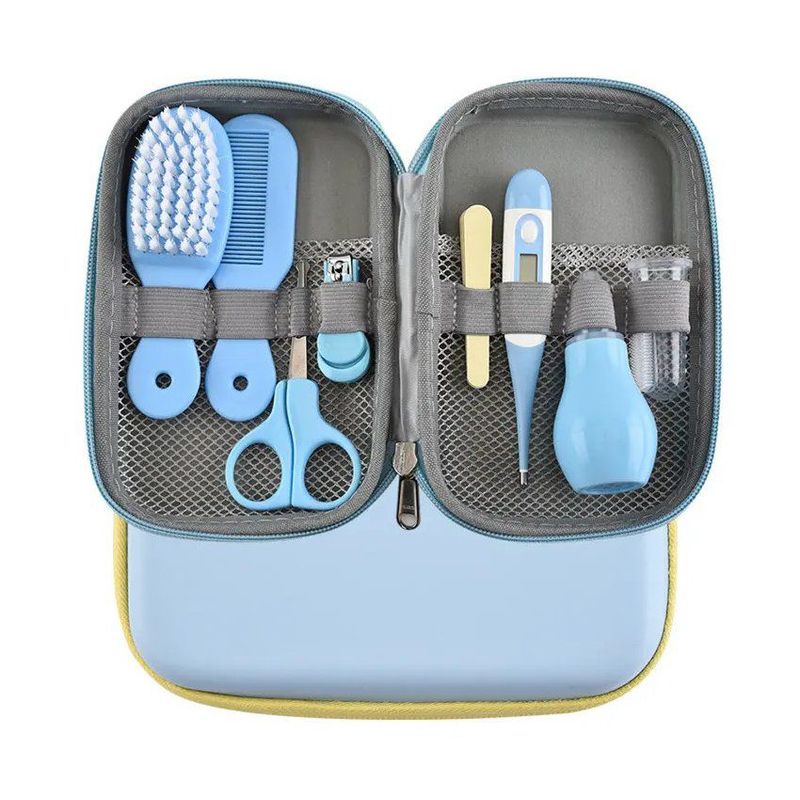 KIDSHOP - Kit set de Aseo cuidado bebe corta uñas 8 piezas hy-g-2 azul