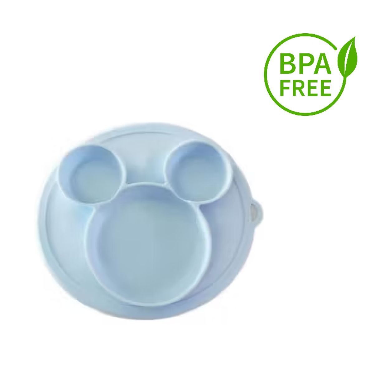 KIDSHOP - Plato Silicona Antideslizante Para Bebé Celeste Hydg-2