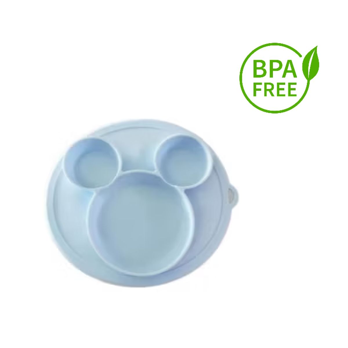 KIDSHOP - Plato Silicona Antideslizante Para Bebé Celeste Hydg-2