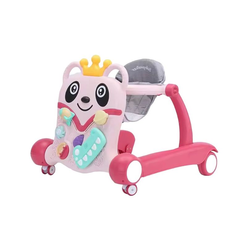 KIDSHOP - Andadera Caminador Musical 2 En 1 Panda Rosa