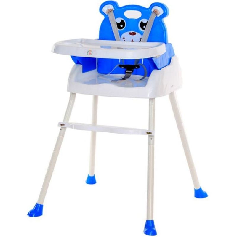 KIDSHOP - Silla de comer de bebe osito 4 en- 1 azul