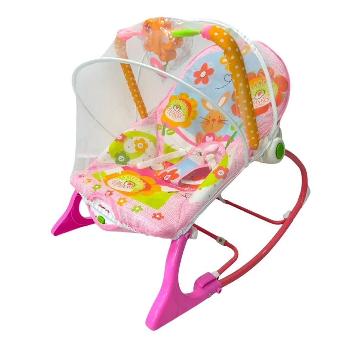KIDSHOP - Silla Mecedora Para Bebes Con Toldillo 68112 Coneja