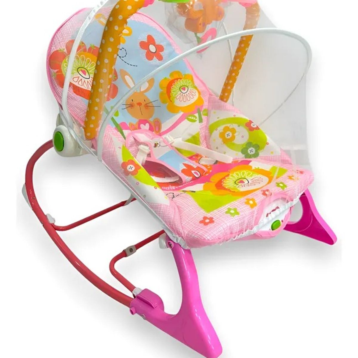 KIDSHOP - Silla Mecedora Para Bebes Con Toldillo 68112 Coneja