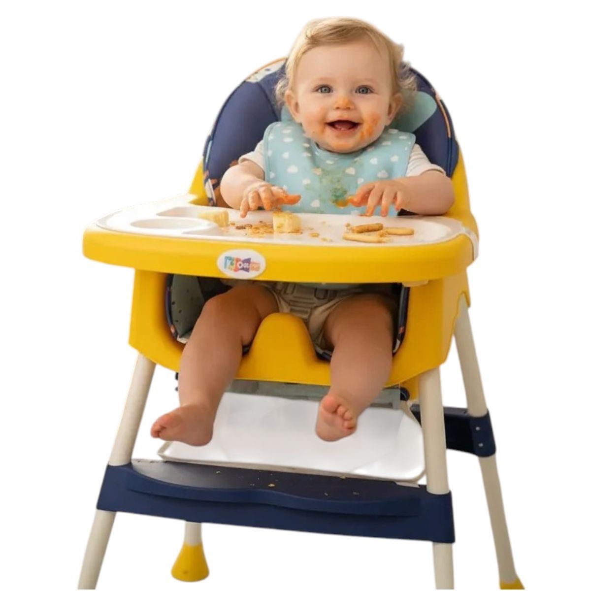 KIDSHOP - Silla Comedor Bebe 2 En 1 D-D Azul PLANETA