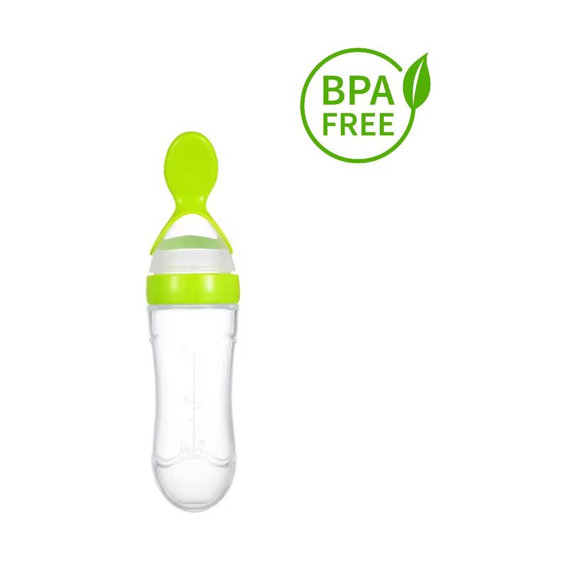 KIDSHOP - Tetero cuchara para bebe-niño verde