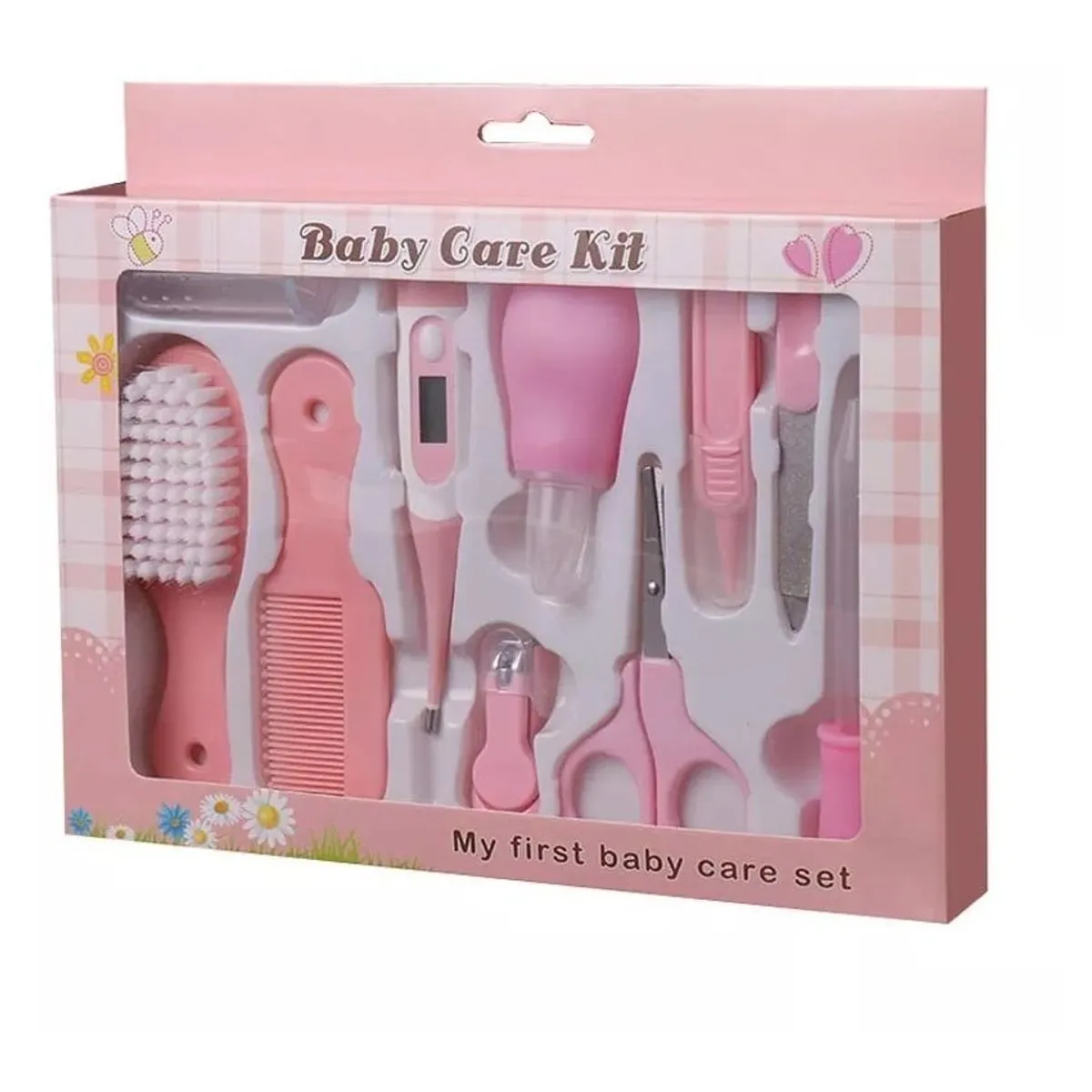 KIDSHOP - Kit De Aseo Completo Cuidado Personal 8 Piezas T2 Rosado