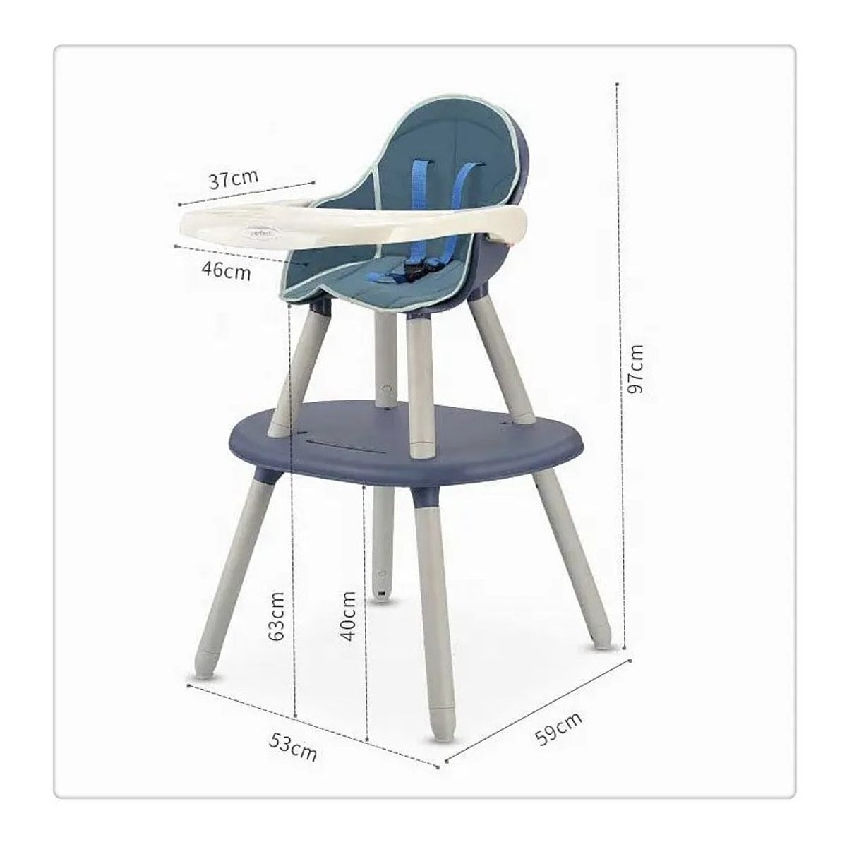 KIDSHOP - Silla de comer de Bebe 4 En 1 Comedor Escritorio YXG Rosado