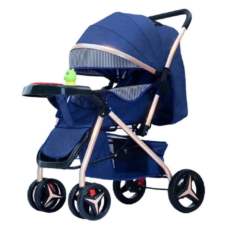 KIDSHOP - Coche Con Capota Expandible Reversible PD-602-1 Azul