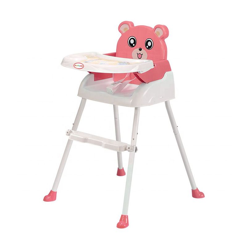 KIDSHOP - Silla Comedor De Bebe Osito 4 En 1Rosado