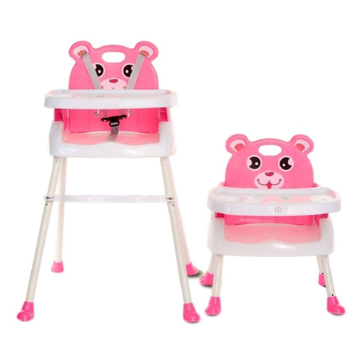 KIDSHOP - Silla De Comer De Bebe Osito 4 En 1 KH319A Rosado