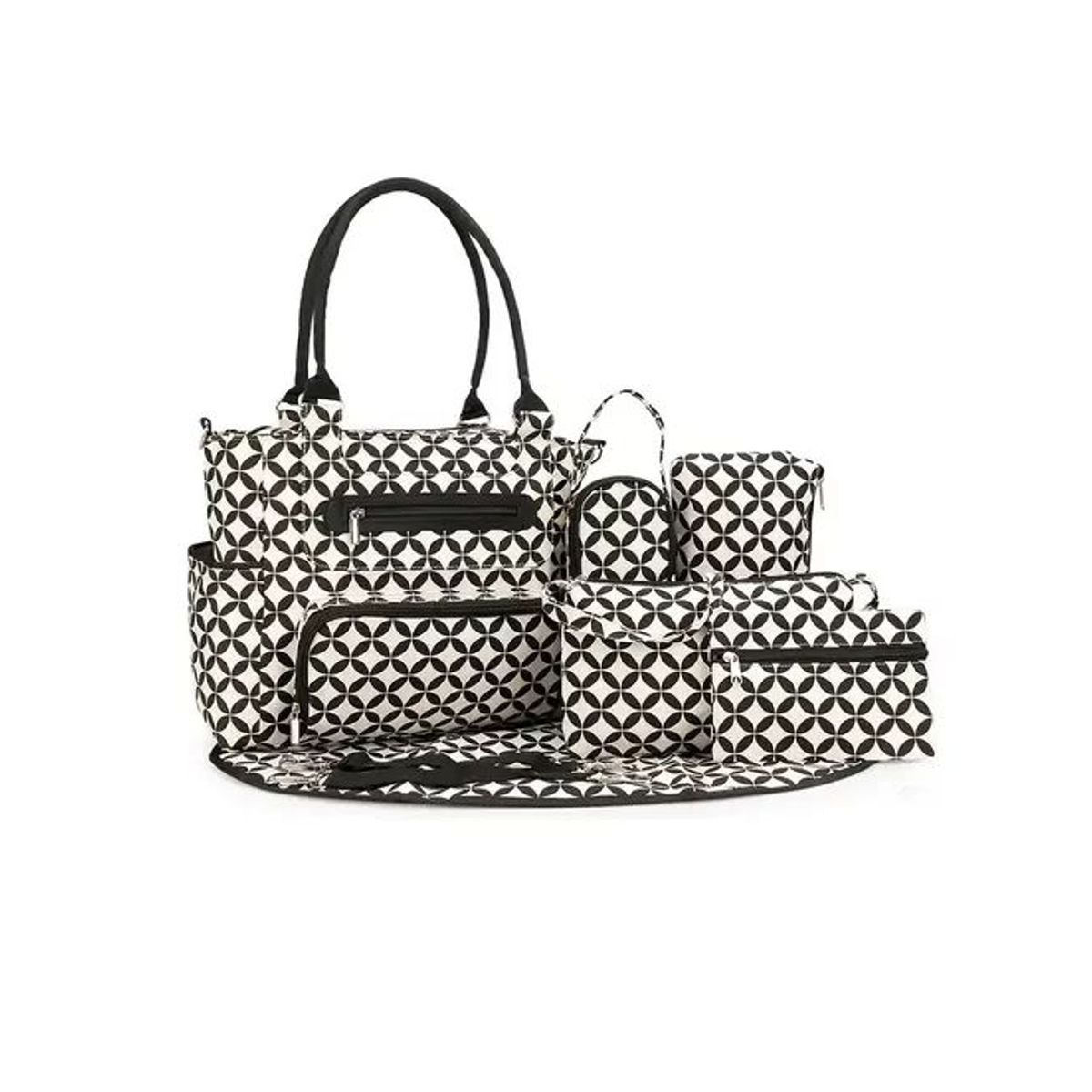 KIDSHOP - Bolso Pañalera Para Bebe Tamaño Grande Niño Y Niña Negra