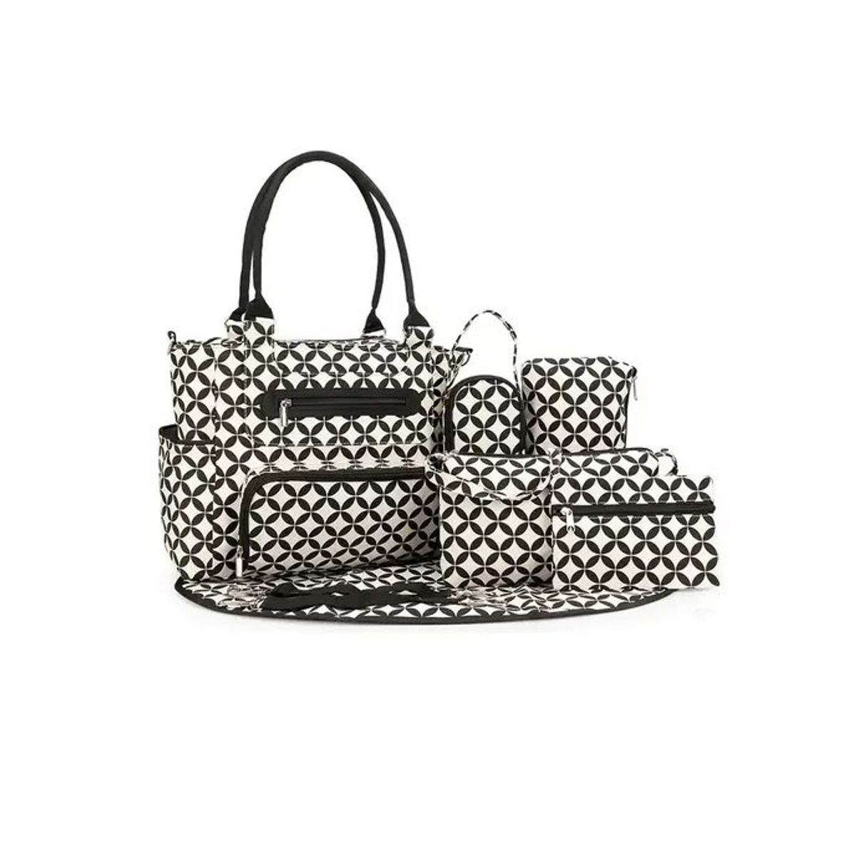 KIDSHOP - Bolso Pañalera Para Bebe Tamaño Grande Niño Y Niña Negra