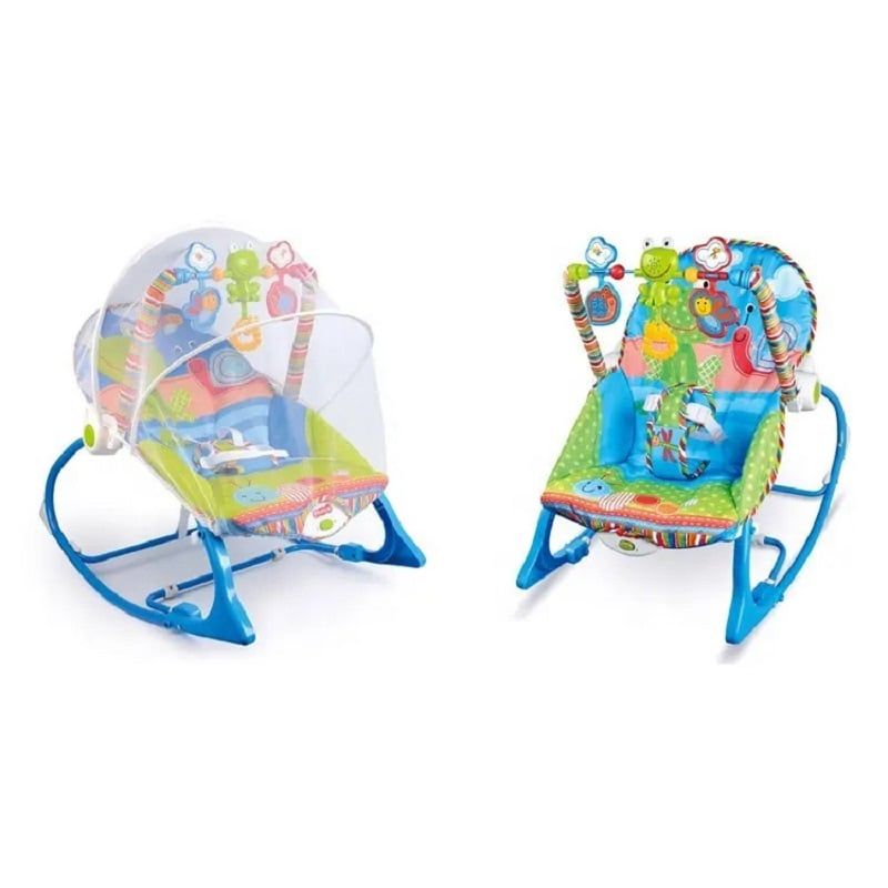 KIDSHOP - Silla Vibradora Mecedora Toldo Para Bebes Baby Rocker RANA