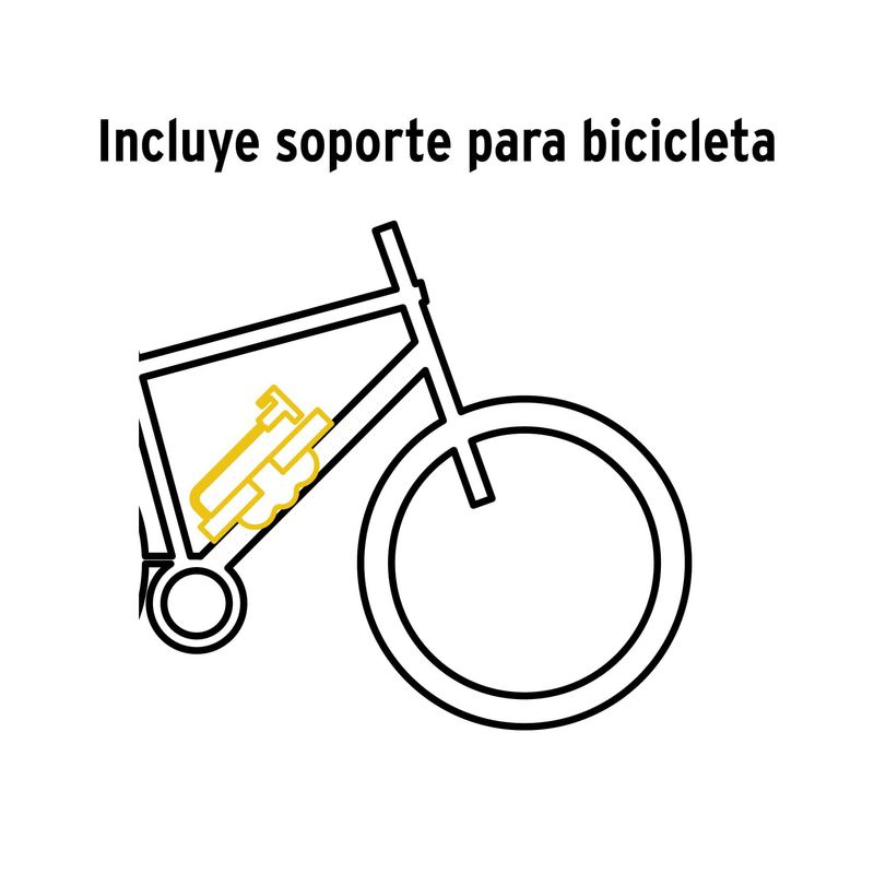TRUPER - Mini Bomba Manual Para Inflar Llanta De Bicicleta 60 Psi Truper