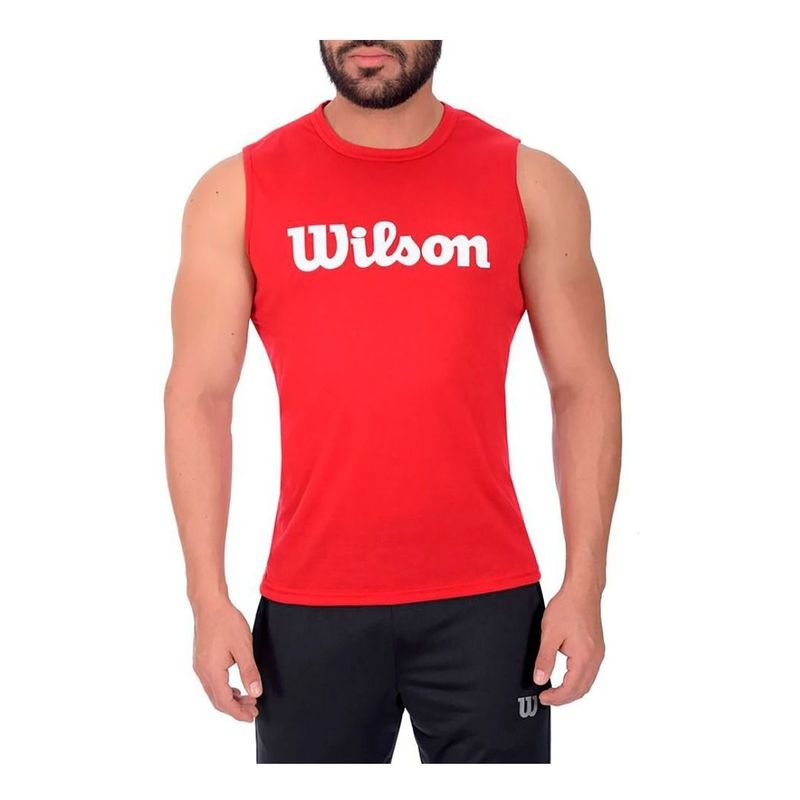 WILSON - Camiseta Esqueleto Cuello Redondo Wilson Polyspun 85916 Rojo.