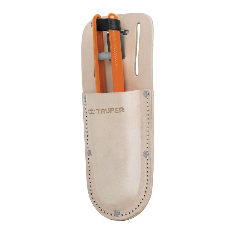 TRUPER - Funda De Carnaza Para Tijeras De Poda Con Clip Para Cinturón Truper
