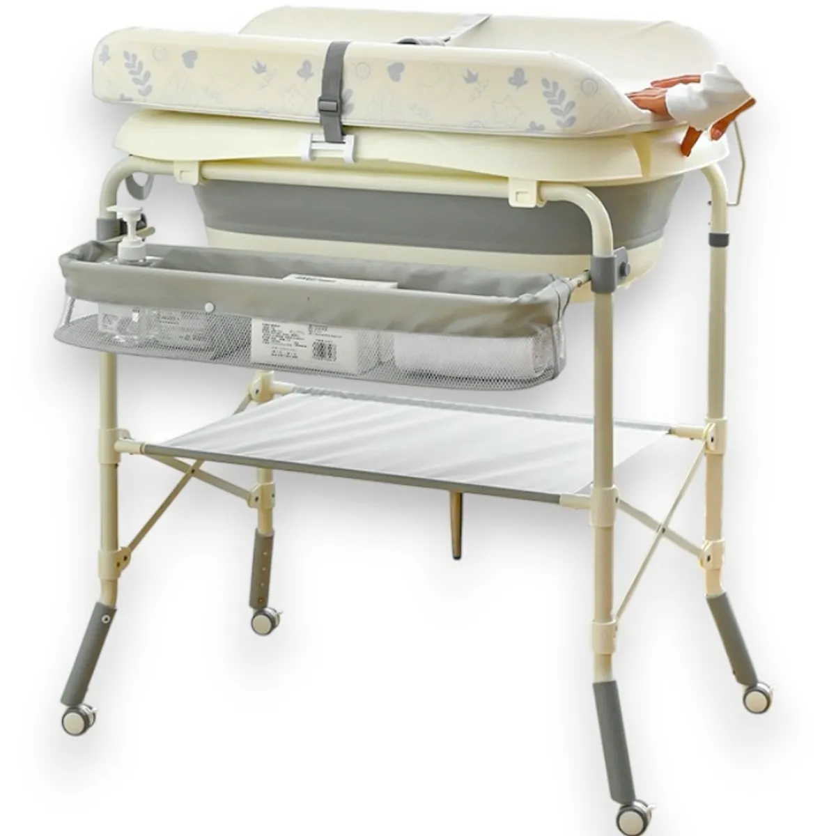 KIDSHOP - Bañera Bebé Con Cambiador Plegable Y Soporte Kidshop BA-5