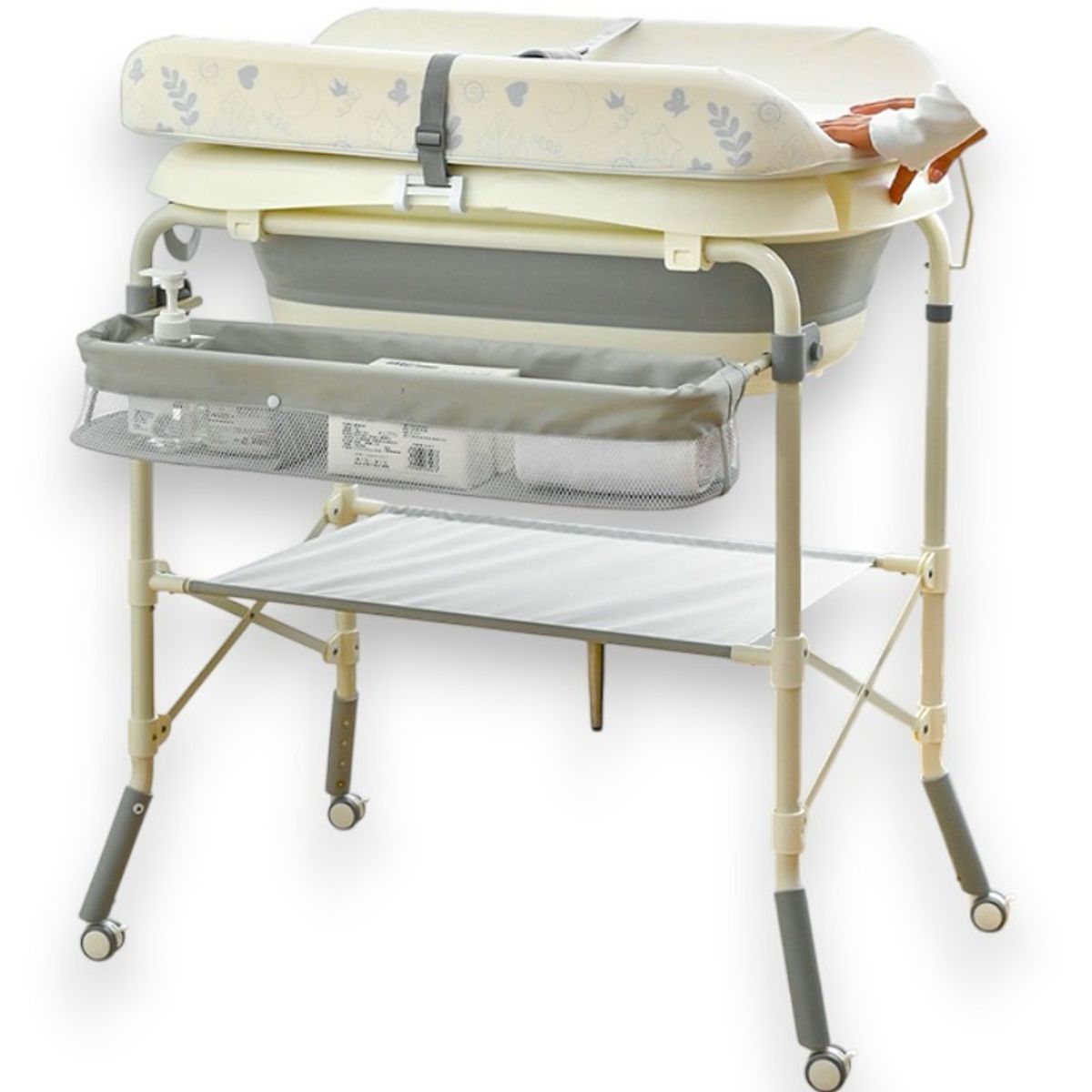 KIDSHOP - Bañera Bebé Con Cambiador Plegable Y Soporte Kidshop BA-5