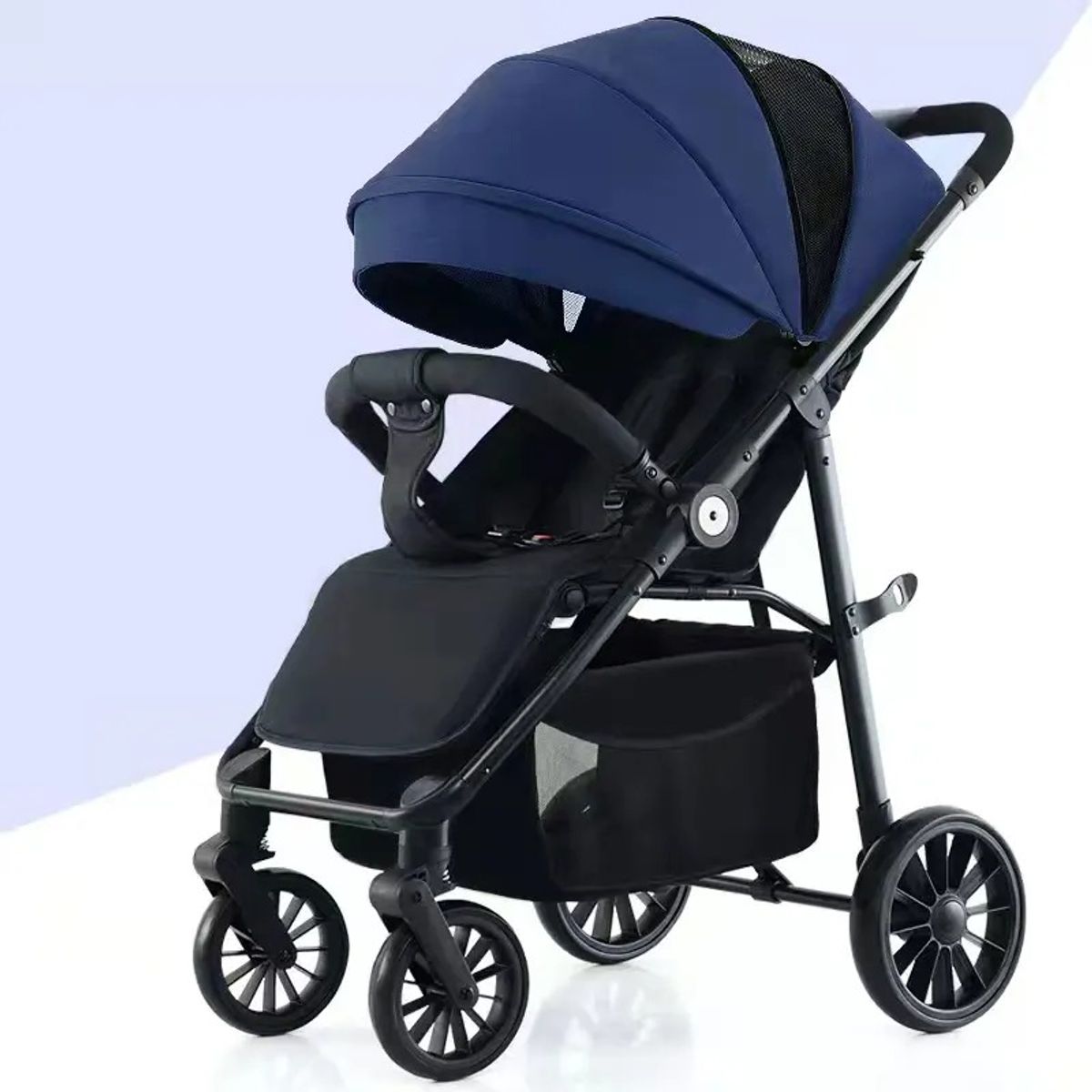 KIDSHOP - Coche Para Bebe Con Capota Lujo 906 Azul