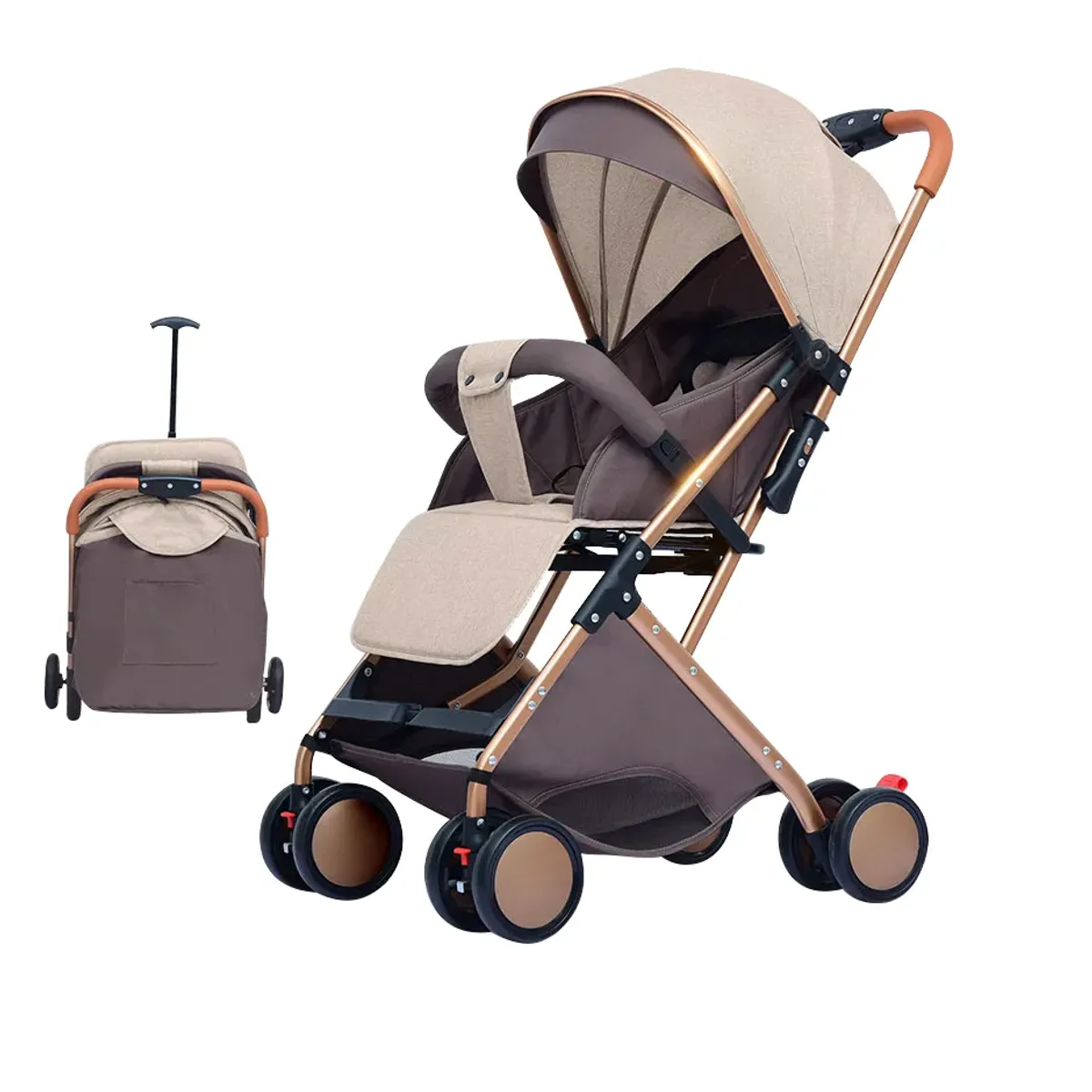 KIDSHOP - Coche Paseador Tipo Maleta + Toldillo PD-6609-1-BG