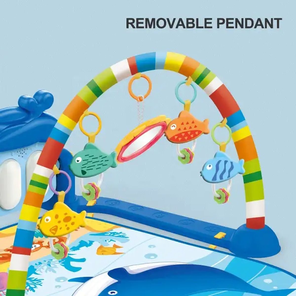 KIDSHOP - Gimnasio Bebe Tapete Piano Musical sonido BALLENA HE0640