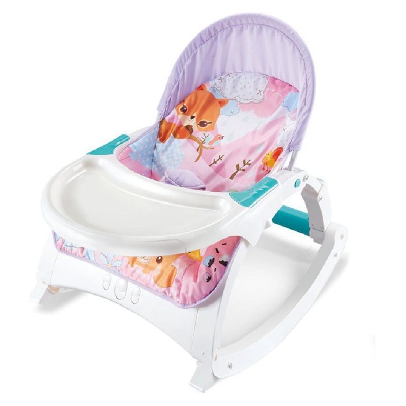 KIDSHOP - Silla Mecedora Vibradora Crece Conmigo Bebe Bandeja Zorrito