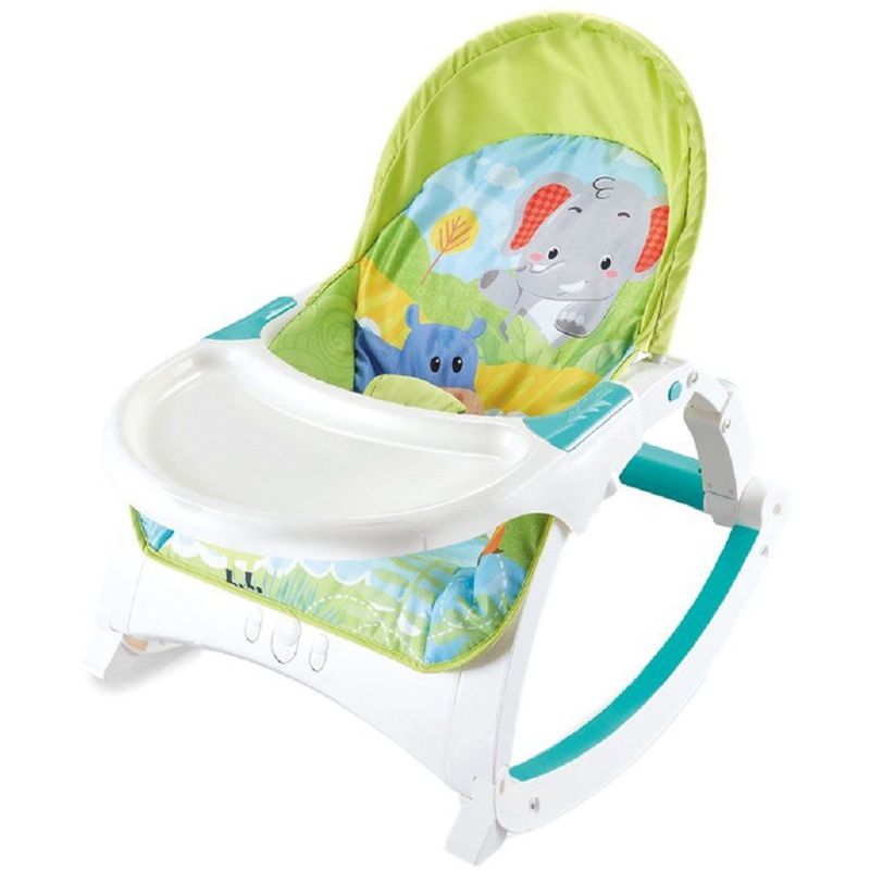 KIDSHOP - Silla Mecedora Vibradora Crece Conmigo Bebe Bandeja Elefante
