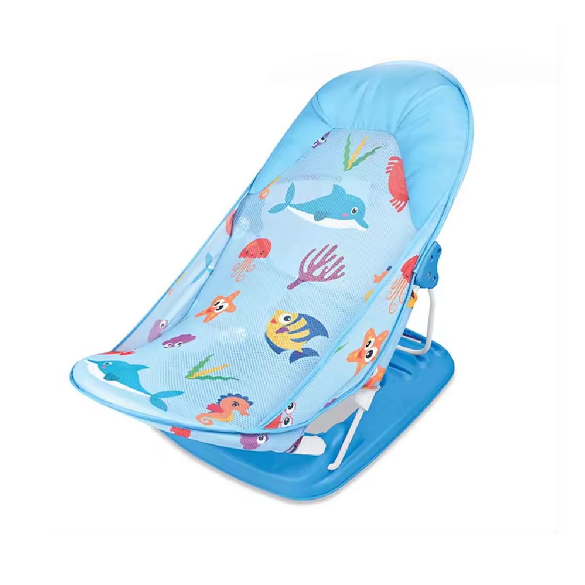 KIDSHOP - Silla Asiento Soporte Bañera Bebe Descanso Malla 66577 Azul