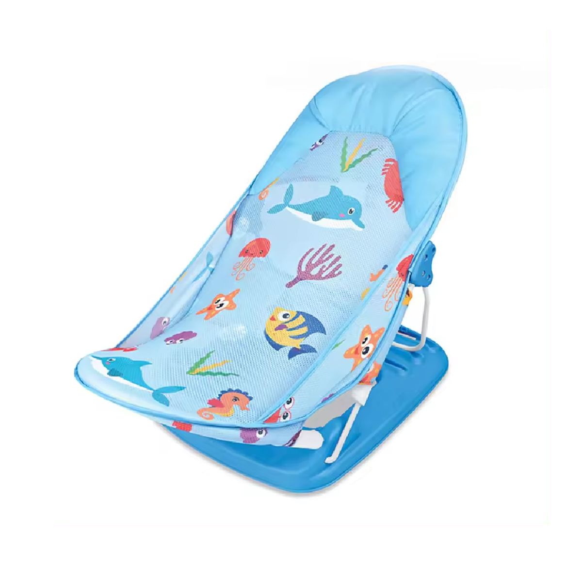 KIDSHOP - Silla Asiento Soporte Bañera Bebe Descanso Malla 66577 Azul