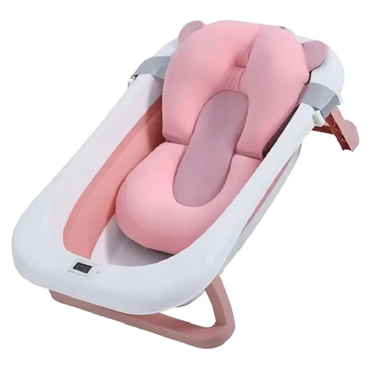 KIDSHOP - Bañera Plegable Termometro Cojin Malla Kidshop BZ-205 Rosa