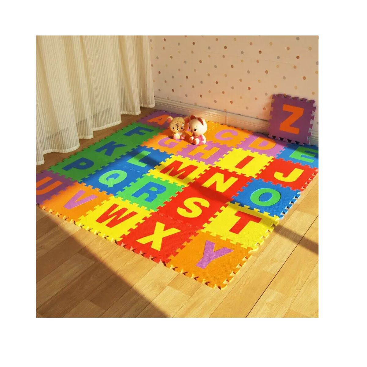 KIDSHOP - Tapete Foamy Bebé Didáctico 10 Piezas Bebe CL4 Letras