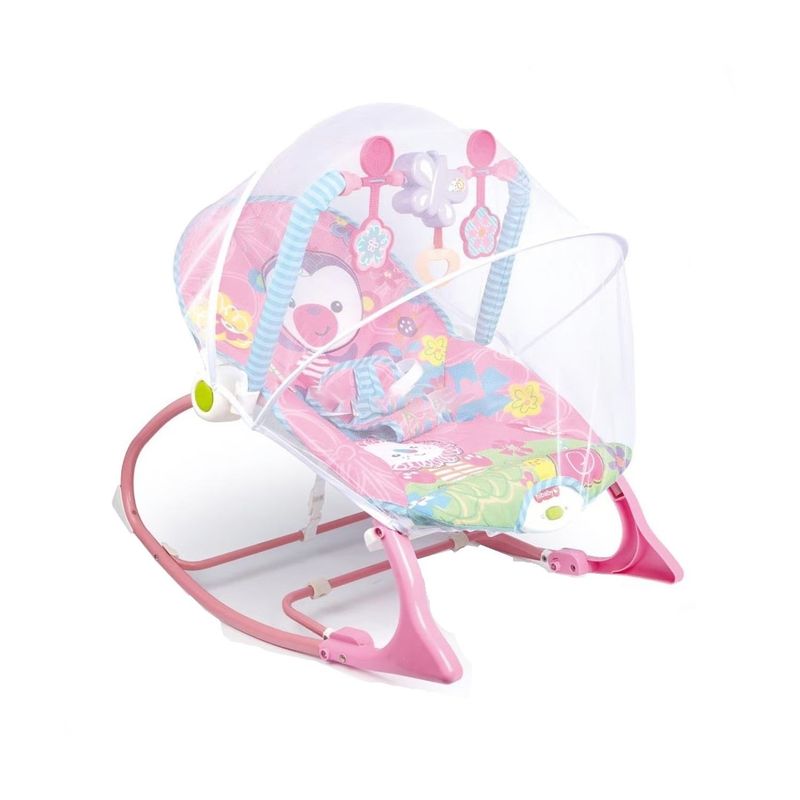 KIDSHOP - Silla Mecedora Para Bebes Con Toldillo 68127 Mono
