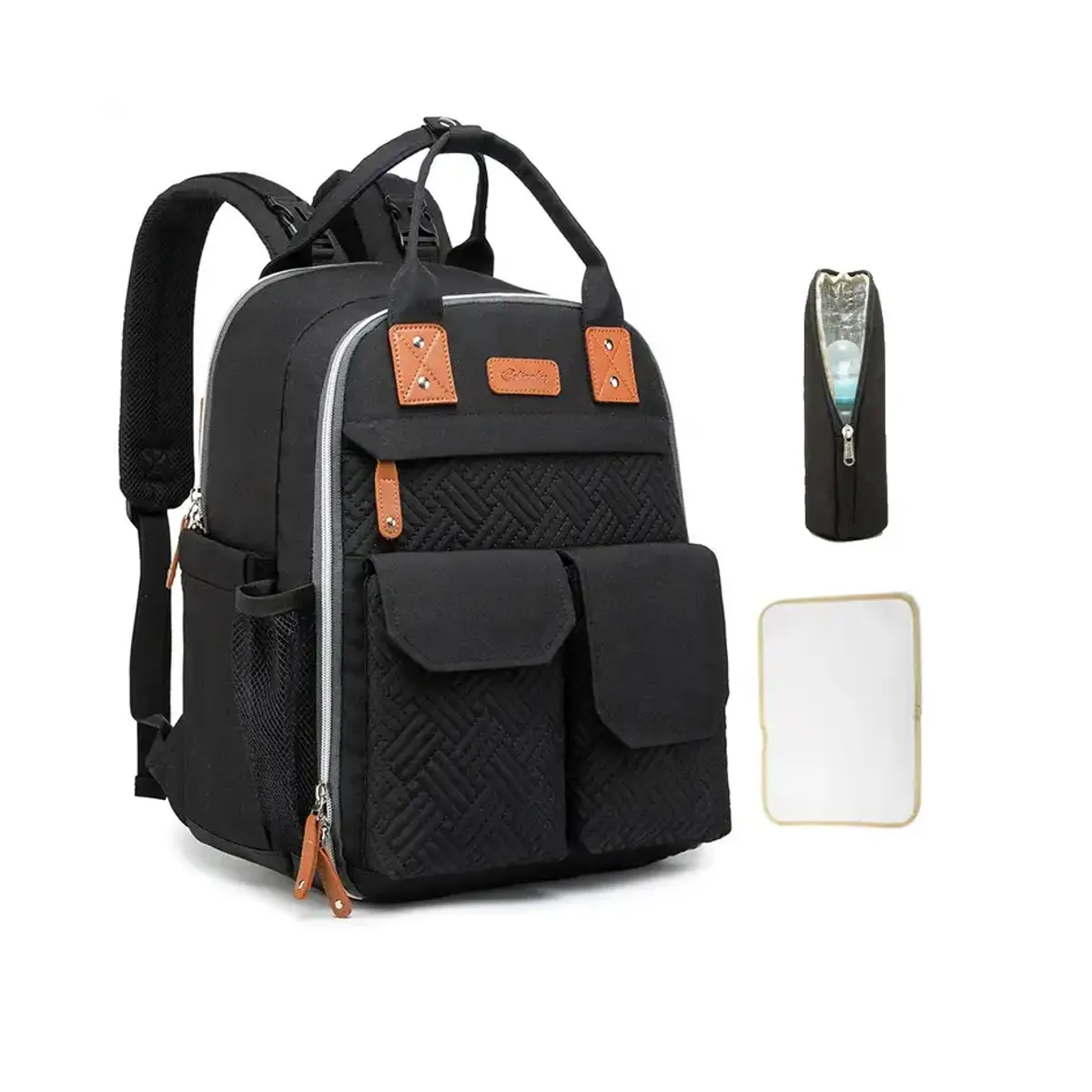KIDSHOP - Pañalera Bolso Materno Multifuncional Cambiador LD2204-NE