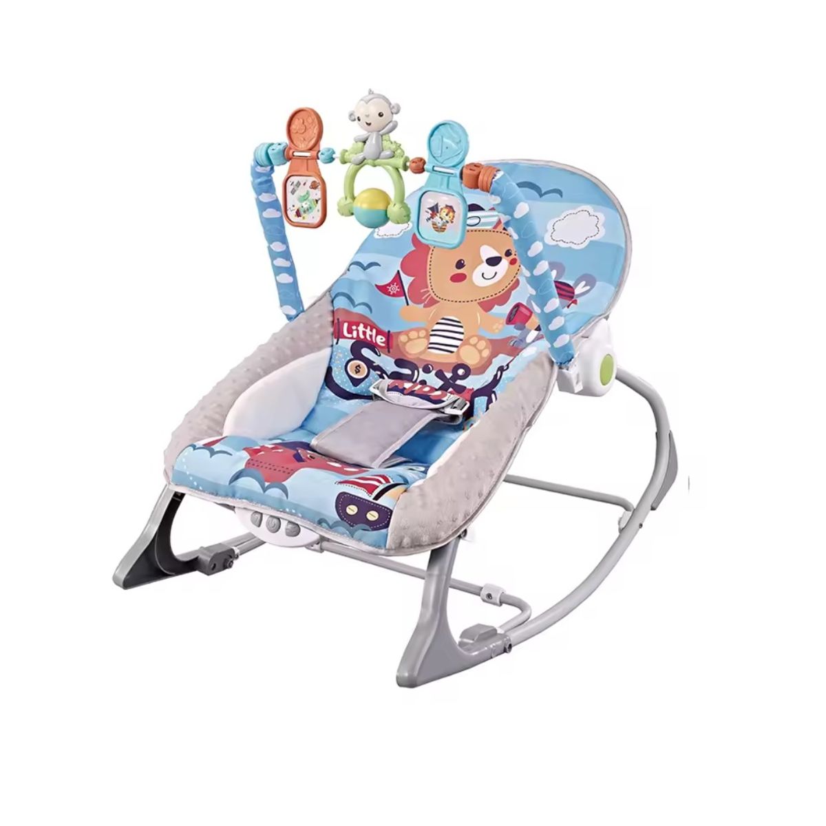 KIDSHOP - Silla Mecedora Vibradora Crece Conmigo Bebe 68149 Azul Acero