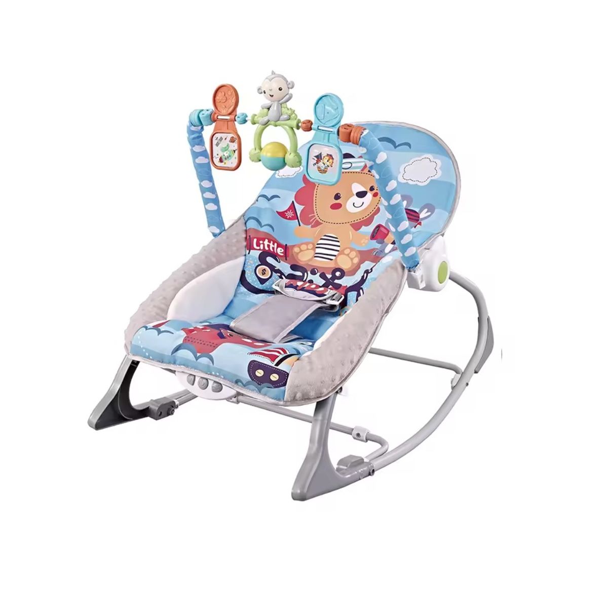 KIDSHOP - Silla Mecedora Vibradora Crece Conmigo Bebe 68149 Azul Acero