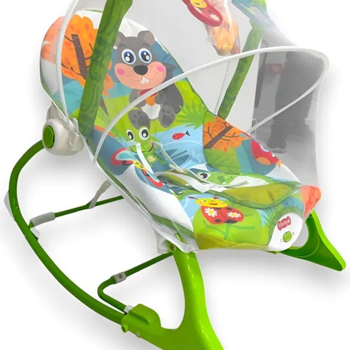 KIDSHOP - Silla Mecedora Para Bebes Con Toldillo 68146 Ardilla