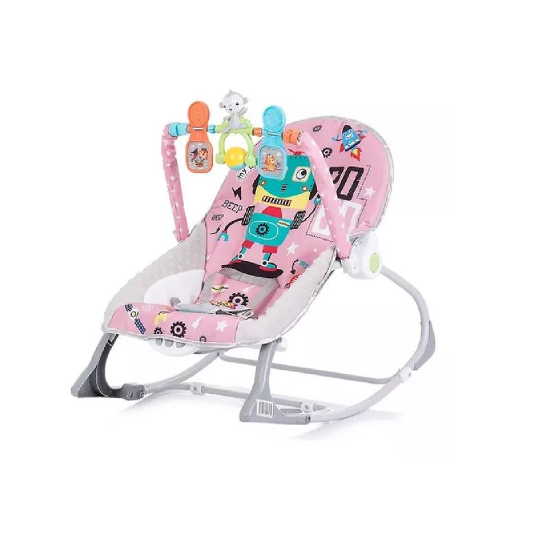 KIDSHOP - Silla Mecedora Vibradora Crece Conmigo Bebe 68148 Rosa Robot