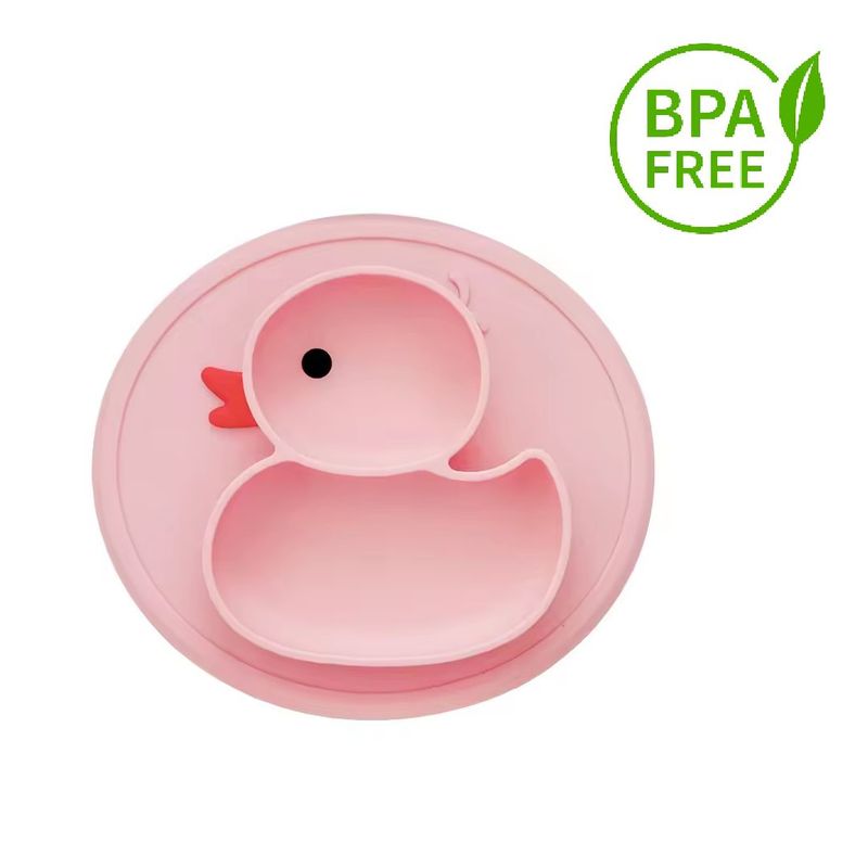 KIDSHOP - Plato Silicona Antideslizante Para Bebé Rosado Hydg-1-