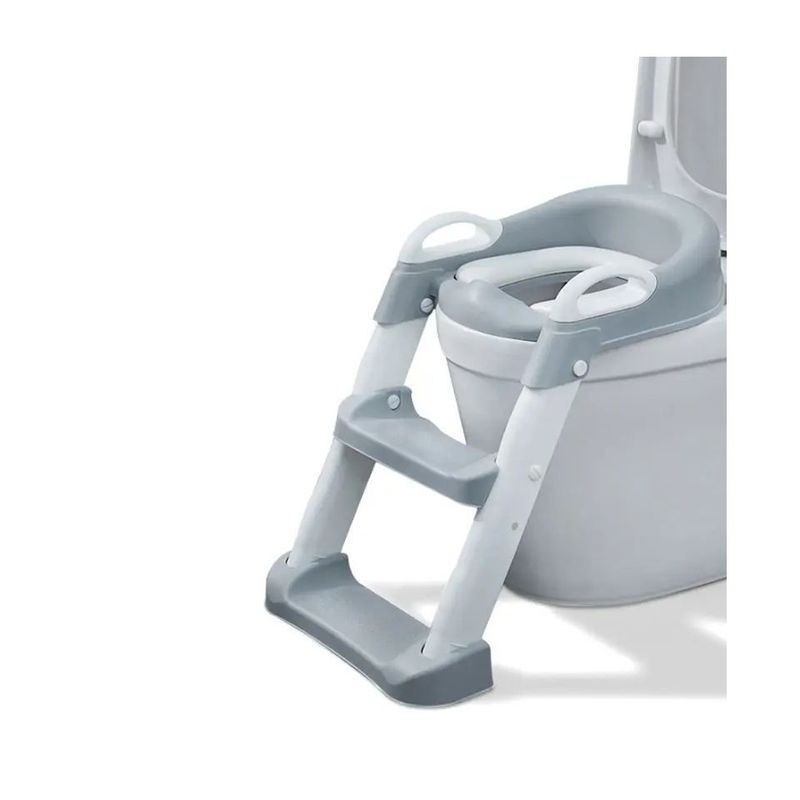 KIDSHOP - Escalera Bano Entrenamiento Inodoro Ninos GRIS