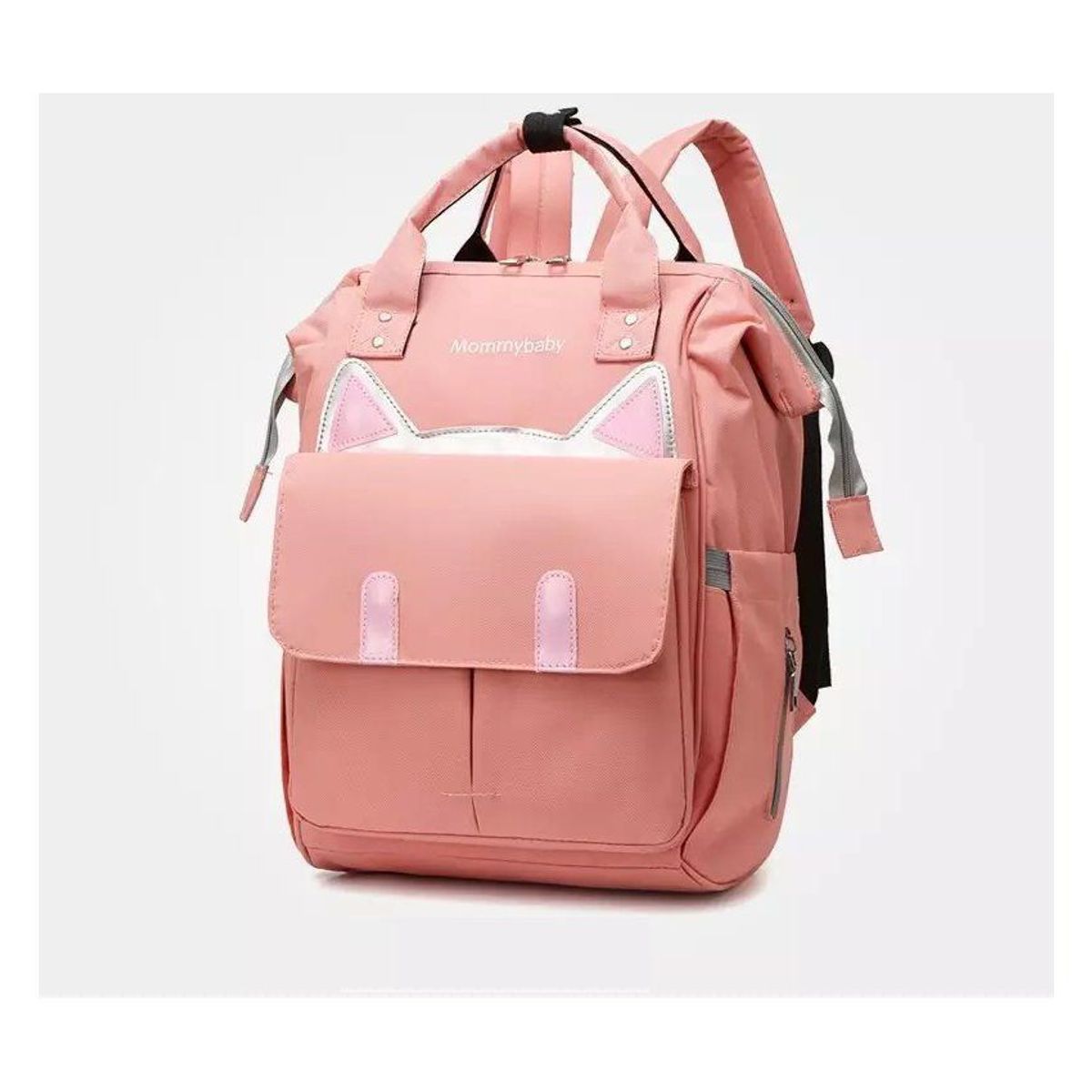 KIDSHOP - Bolso Pañalera Multifuncional Gatico 1406 Rosa
