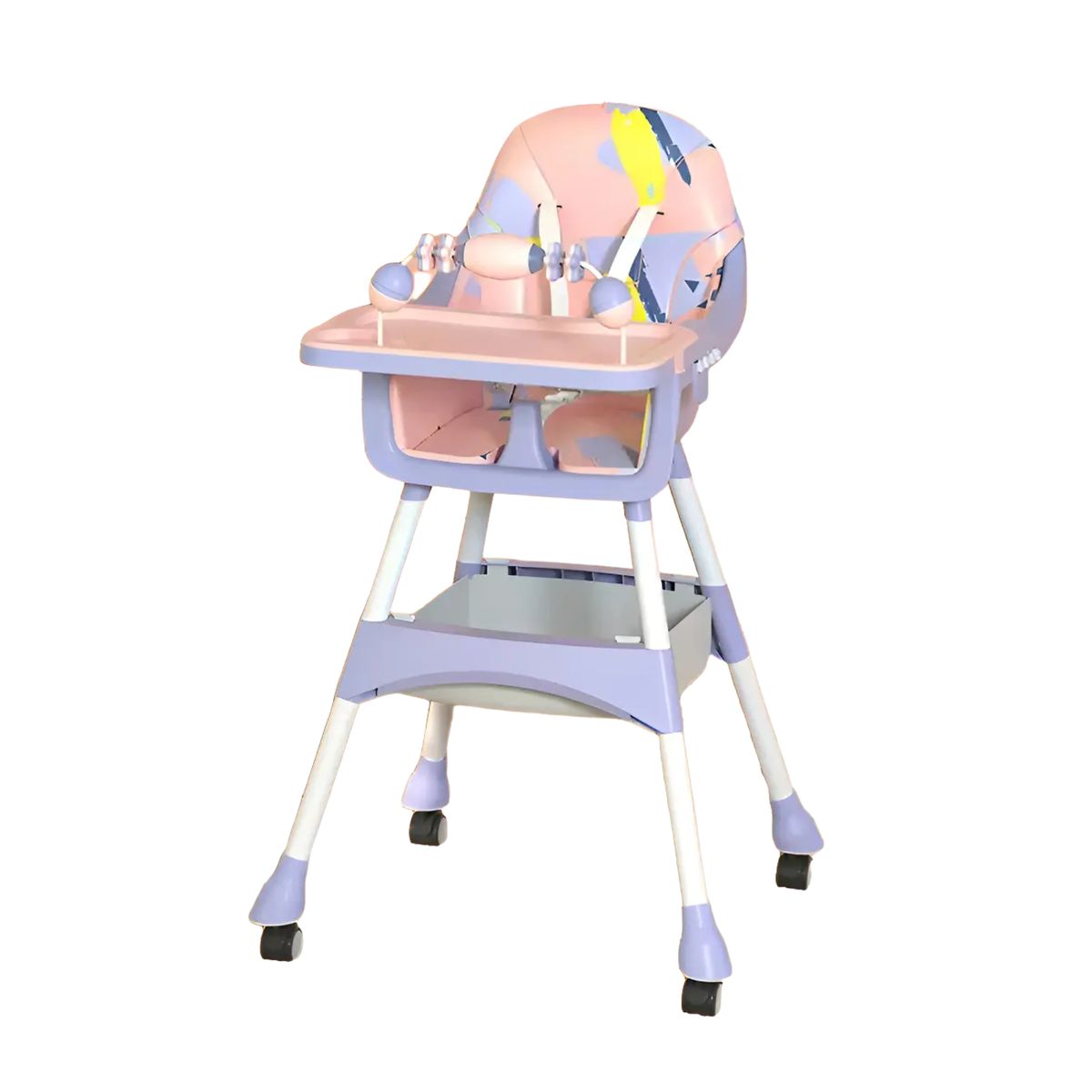 KIDSHOP - Silla Comedor Bebe 3 En 1 Portatil XD-1 Rosado