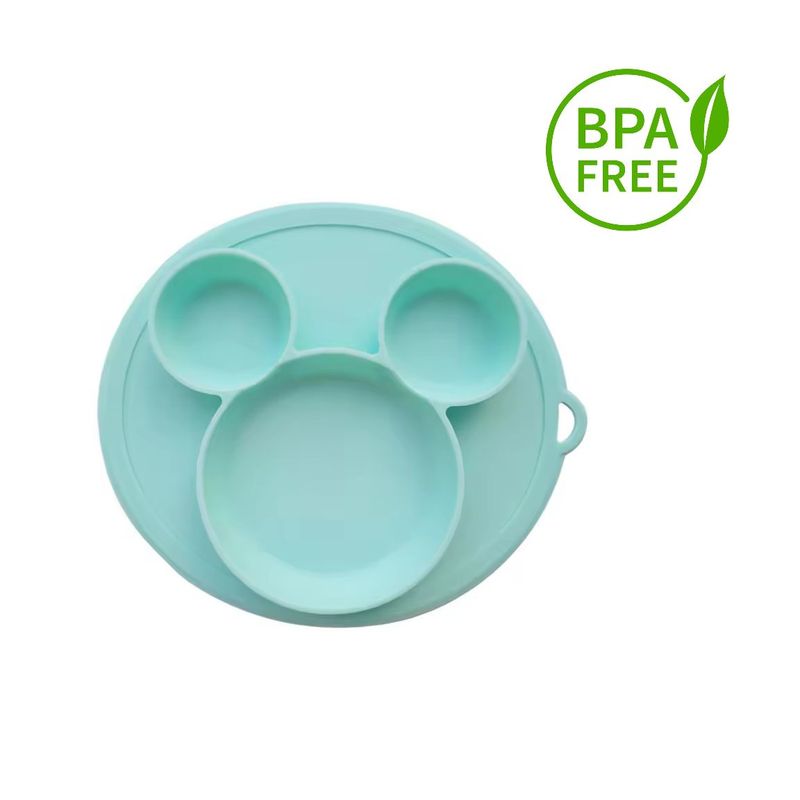 KIDSHOP - Plato En Silicona Bebe Antideslizante Verde Claro Hydg-2