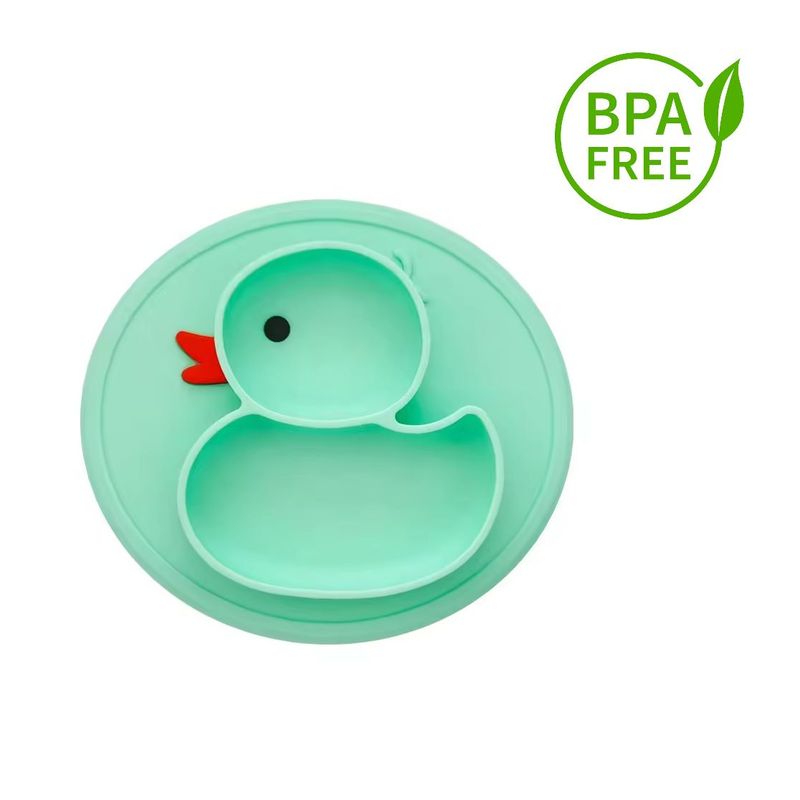 KIDSHOP - Plato Silicona Antideslizante Para Bebé Verde Hydg-1
