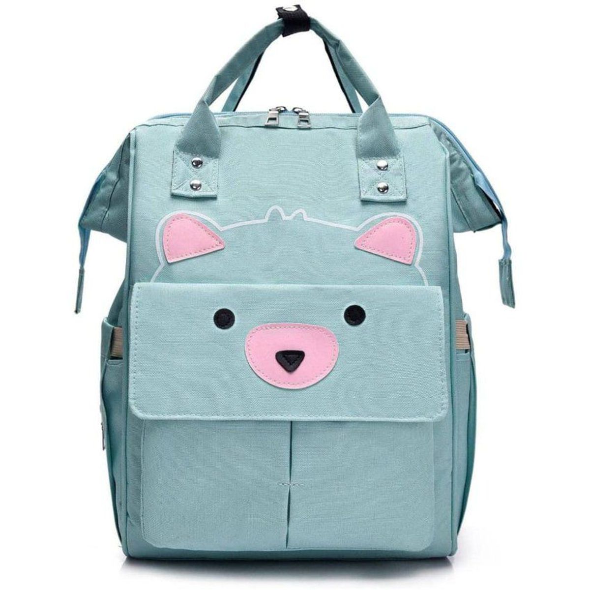 KIDSHOP - Bolso Pañalera Bebe Tipo Morral Nuevo Diseño Osito 1402Verde