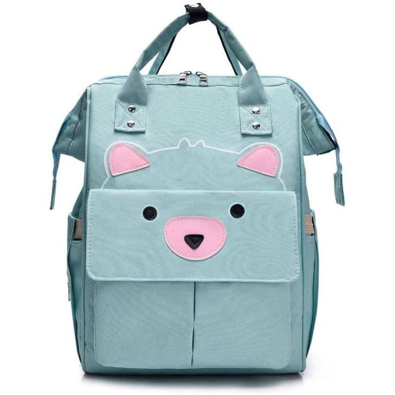 KIDSHOP - Bolso Pañalera Bebe Tipo Morral Nuevo Diseño Osito 1402Verde