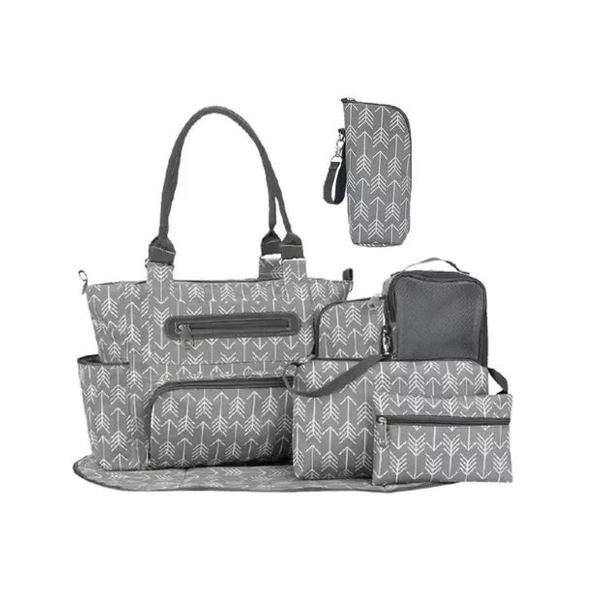 KIDSHOP - Bolso Pañalera Para Bebe Tamaño Grande Niño Y Niña Gris