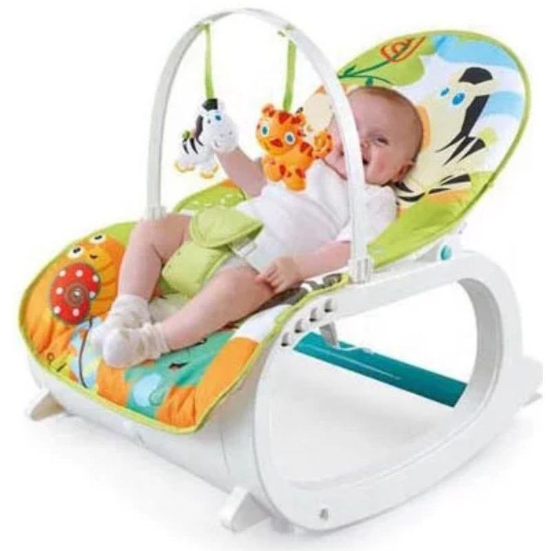 KIDSHOP - Silla Mecedora Vibradora Crece Conmigo Bebe SELVA NINO