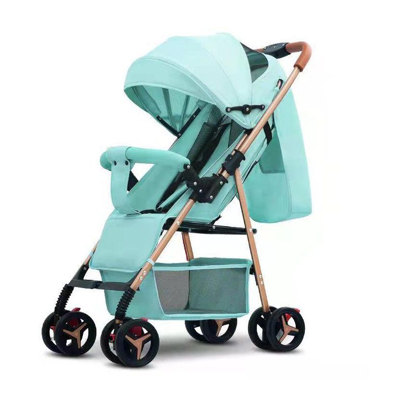 KIDSHOP - Coche Para Bebe Con Capota Expandible Fino Reversible VERDE 701-3