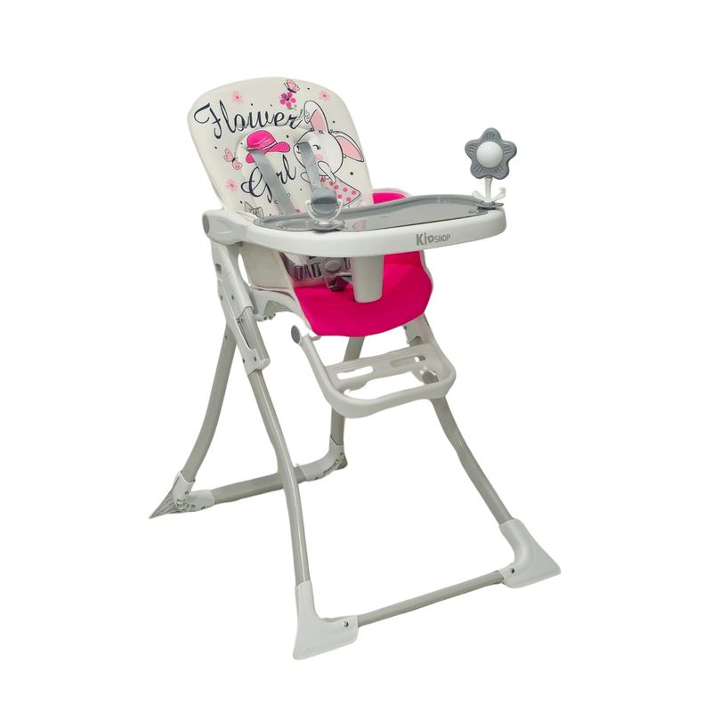 KIDSHOP - Silla Comedor Bebé Portátil 2 En 1 Con Juguetes HC301 Coneja